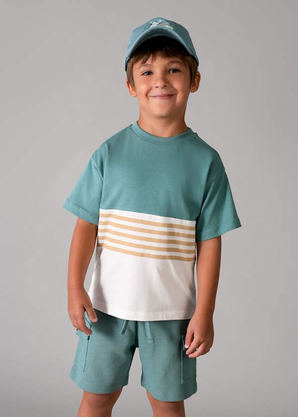 Completo pantaloncino e 2 maglie bambino Mayoral