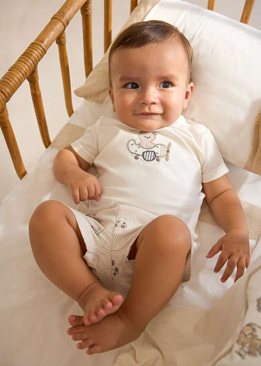 Completo pantaloncino e maglietta neonato Mayoral