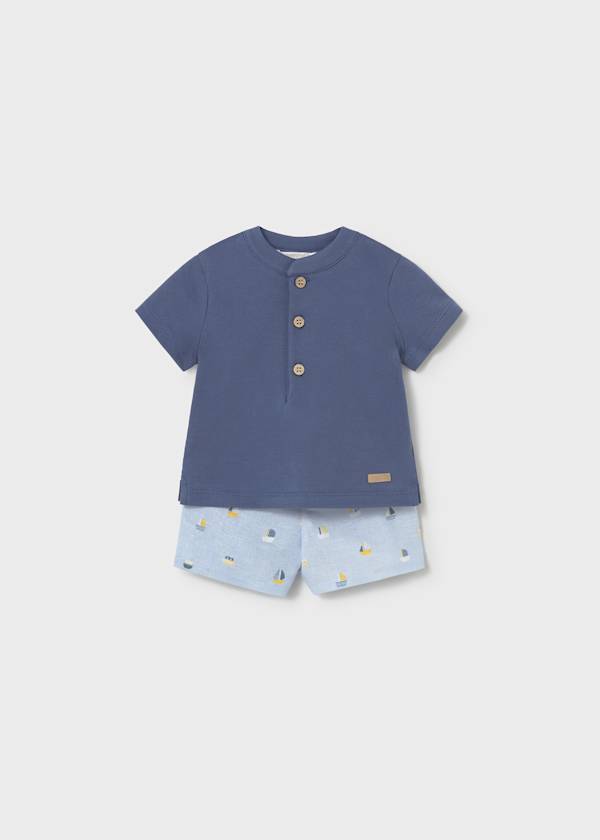 Completo pantaloncino e polo neonato Mayoral