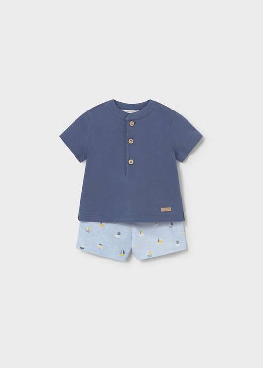 Completo pantaloncino e polo neonato Mayoral