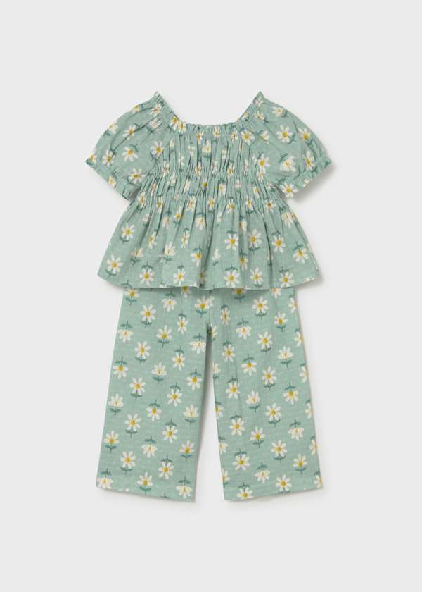 Completo pantalone lungo e top neonata Mayoral