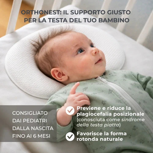 Nuvita Cuscino Antiplagiocefalia ergonomico per neonati con supporto per la testa