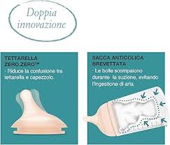 Suavinex Zero.Zero Biberon in Silicone Flusso M 270 ml – Light (con sacca interna)