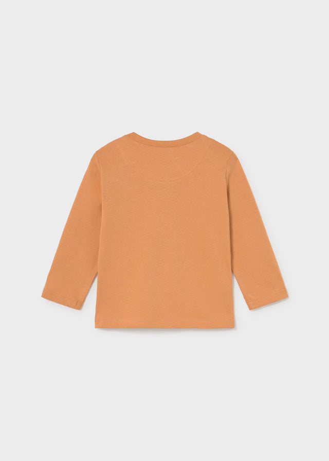 Retro maglia neonato Mayoral a manica lunga color arancio cammello
