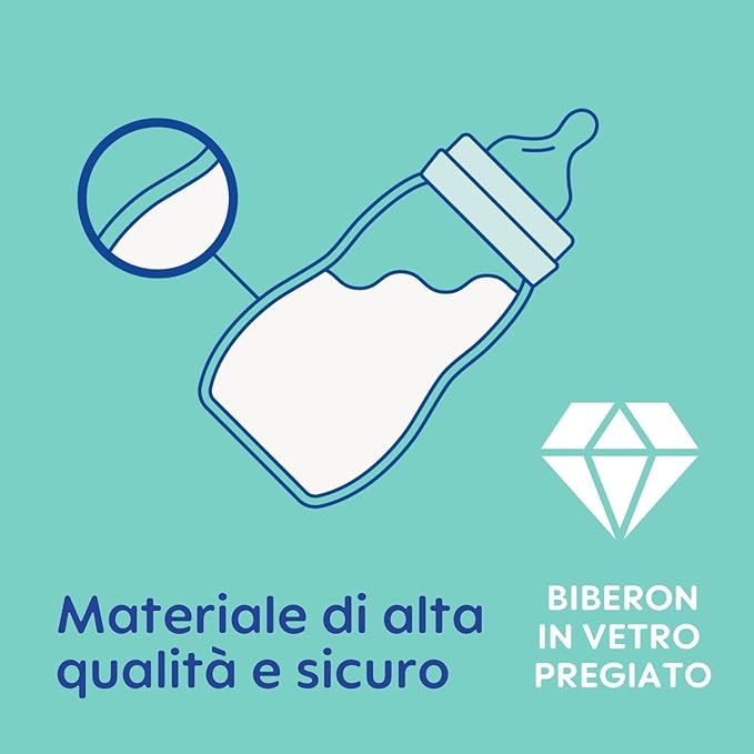 MAM Biberon in Vetro 170 ml Tortora – Resistente e Sicuro