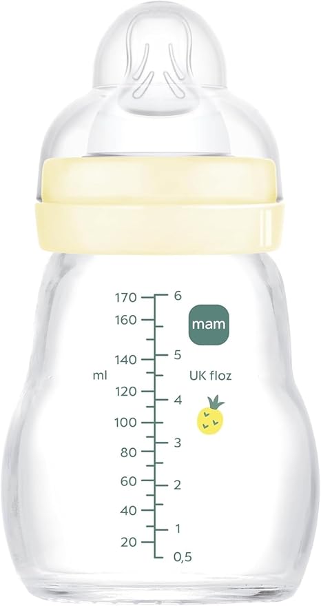 MAM Biberon in Vetro 170 ml Tortora – Resistente e Sicuro