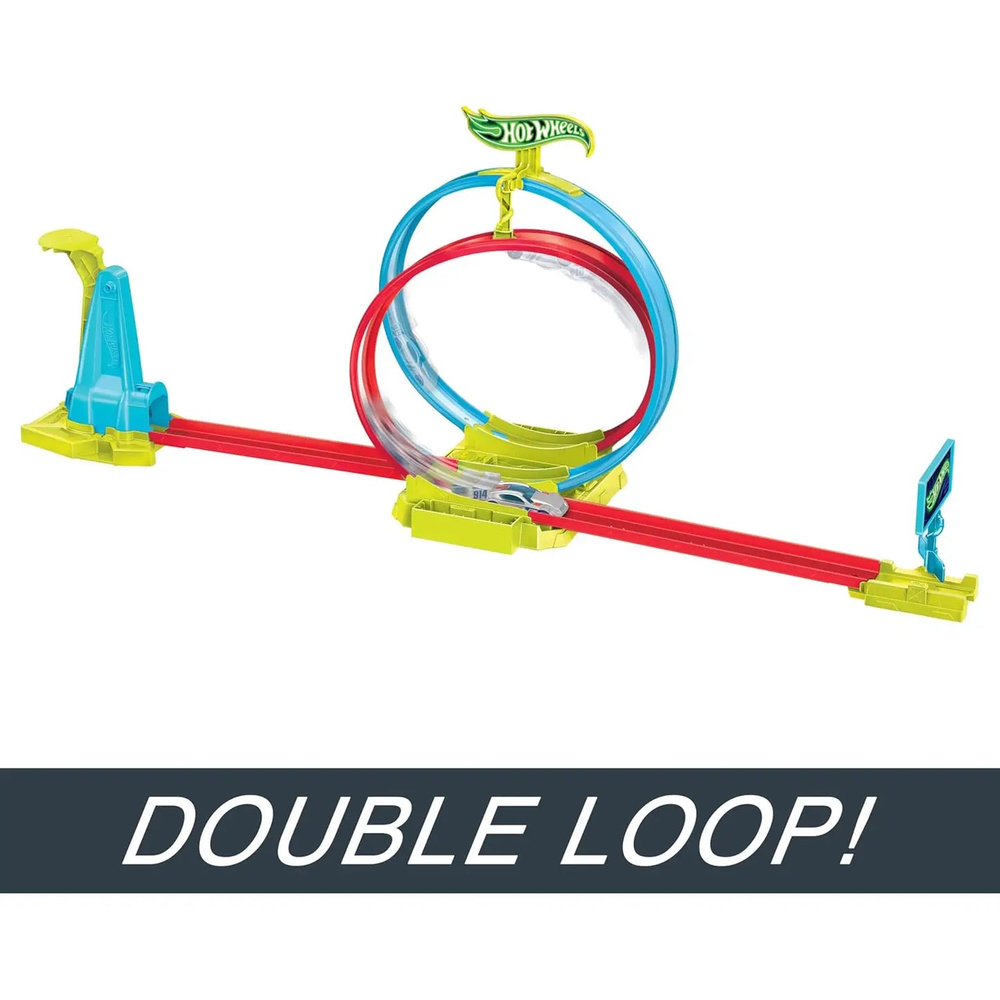 Mattel Hot Wheels Neon Speeders Laser Stunt Slamway – Pista Acrobatica con Auto Inclusa