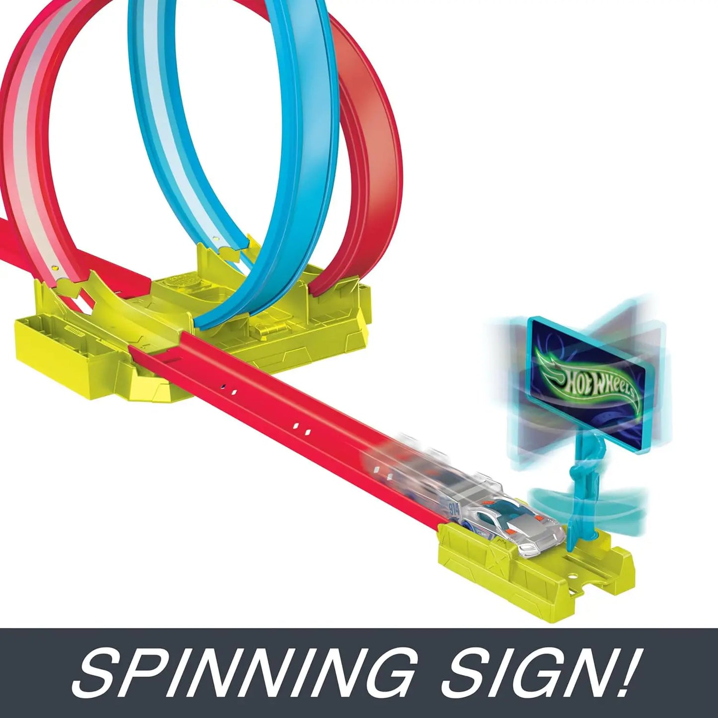 Mattel Hot Wheels Neon Speeders Laser Stunt Slamway – Pista Acrobatica con Auto Inclusa