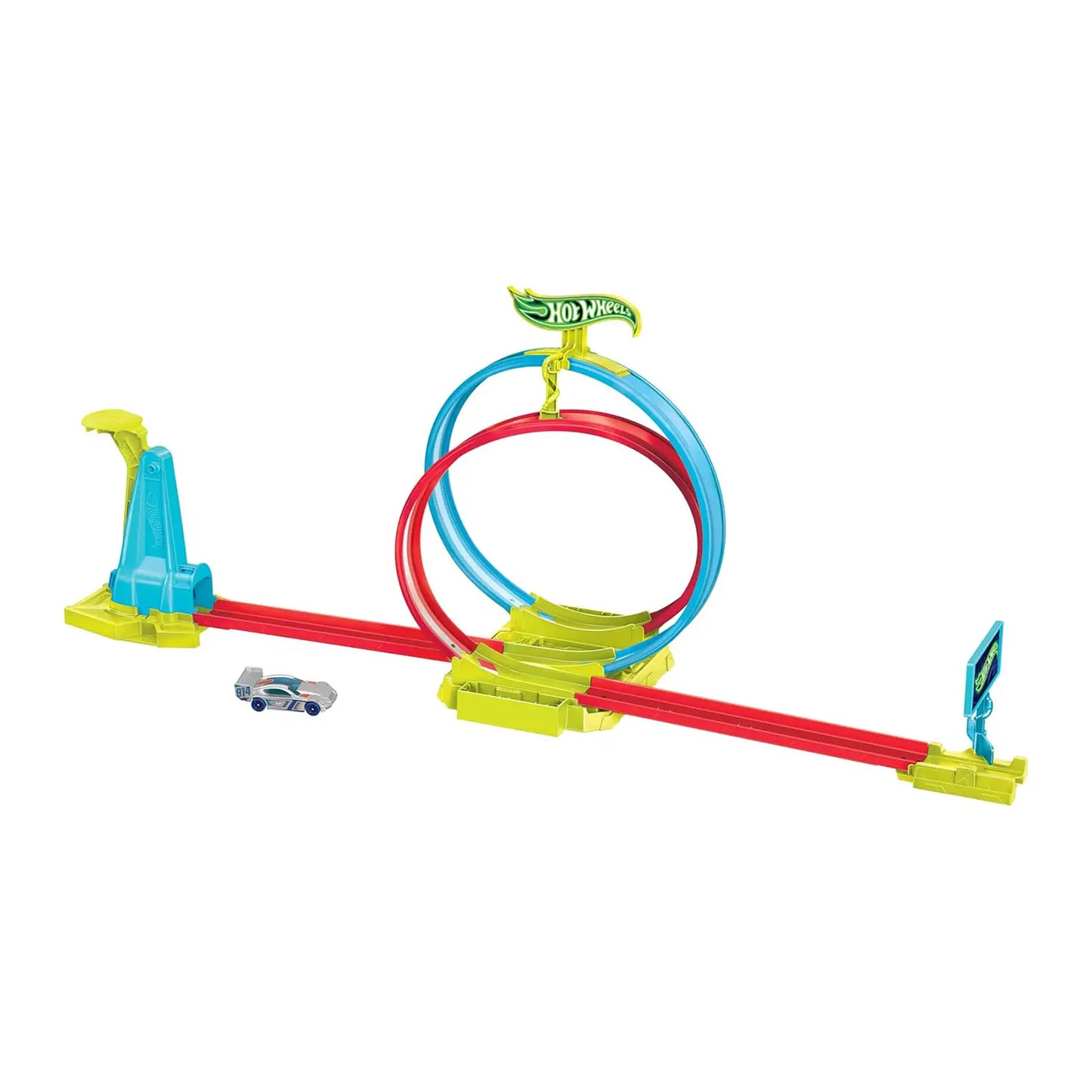 Mattel Hot Wheels Neon Speeders Laser Stunt Slamway – Pista Acrobatica con Auto Inclusa