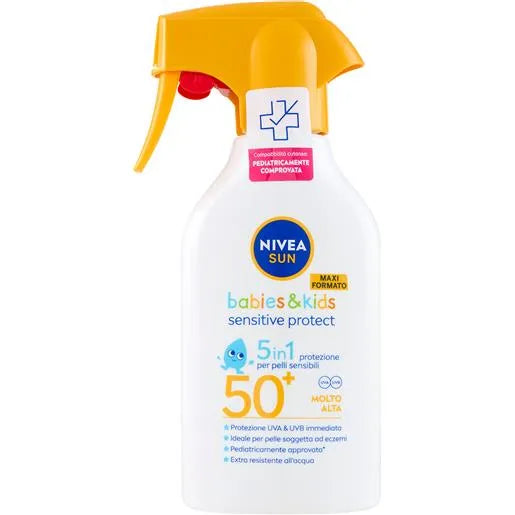 Nivea Sun Kids Sensitive Trigger SPF50+ 250 ml spray solare per bambini e neonati”