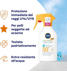 Nivea Sun Kids Sensitive Trigger SPF50+ 250 ml spray solare per bambini e neonati”