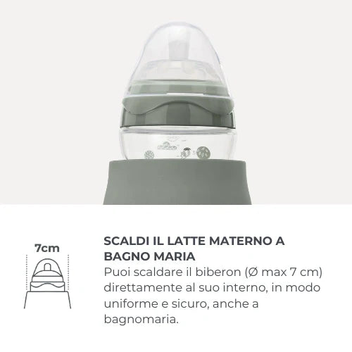 Nuvita Hot'n'Go Bollitore Scaldalatte Portatile 1190 con batteria ricaricabile, display digitale e temperatura regolabile per preparare il latte del neonato ovunque.