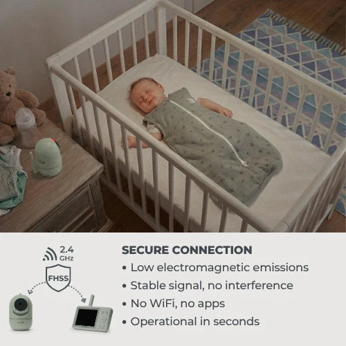 Nuvita VideoVoice 3.2 Video Baby Monitor 3035 con telecamera HD, display da 3,2 pollici e visione notturna.