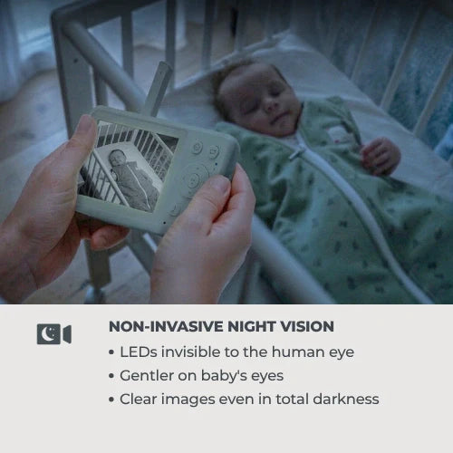 Nuvita VideoVoice 3.2 Video Baby Monitor 3035 con telecamera HD, display da 3,2 pollici e visione notturna.