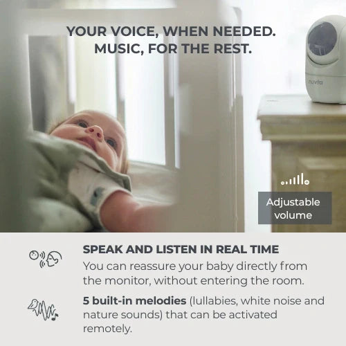Nuvita VideoVoice 3.2 Video Baby Monitor 3035 con telecamera HD, display da 3,2 pollici e visione notturna.