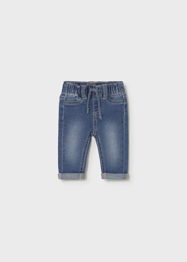 Jeans neonato elasticizzato con coulisse Mayoral