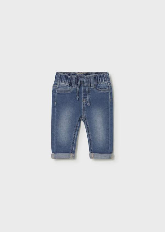Jeans neonato elasticizzato con coulisse Mayoral