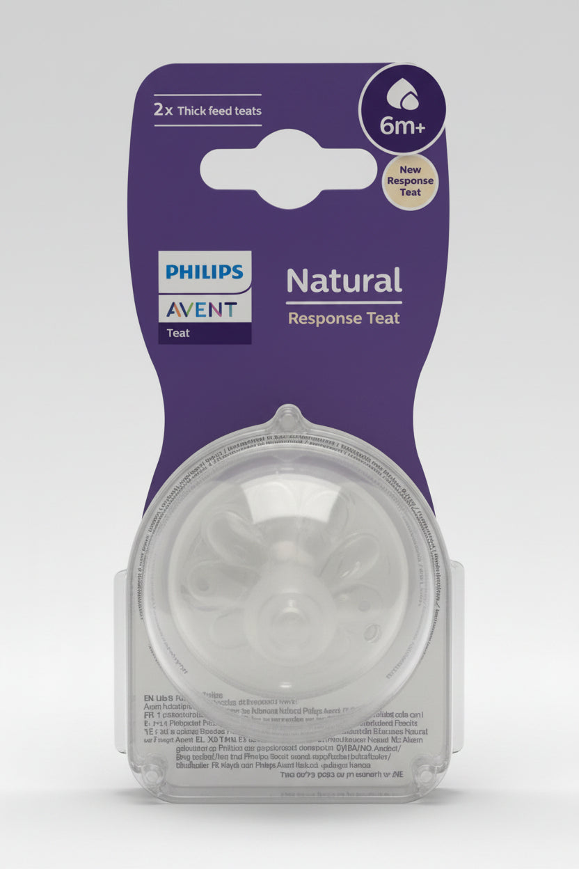 Philips Avent Tettarella Flusso Pappa con foro a Y in silicone, confezione da 2 pezzi, ideale per latte addensato e pappe liquide.