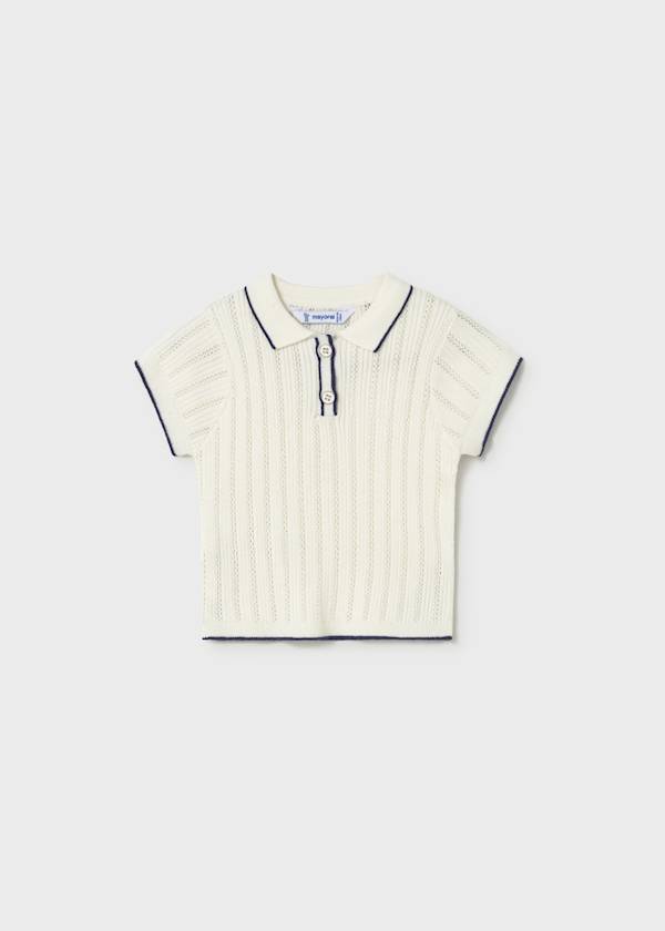 Polo in maglia manica corta neonata Mayoral