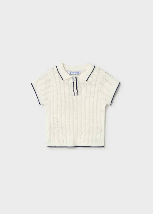 Polo in maglia manica corta neonata Mayoral