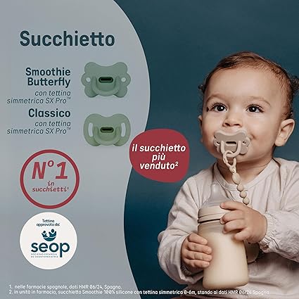 Suavinex Succhietto Silicone Colour Essence Fisio SX Pro 0/6 mesi – Nocciola