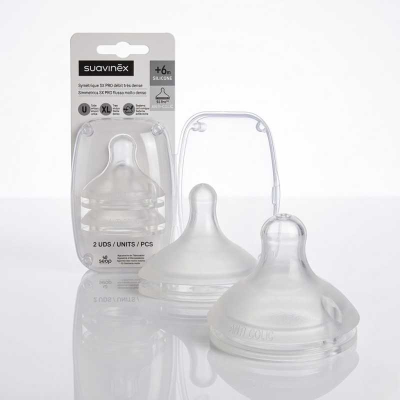 Suavinex Tettarelle SX Pro™ in Silicone Flusso Pappa (2 pz)